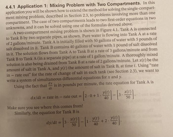 Solved Redo the two-tank problem in Section 4.4.1, assuming | Chegg.com