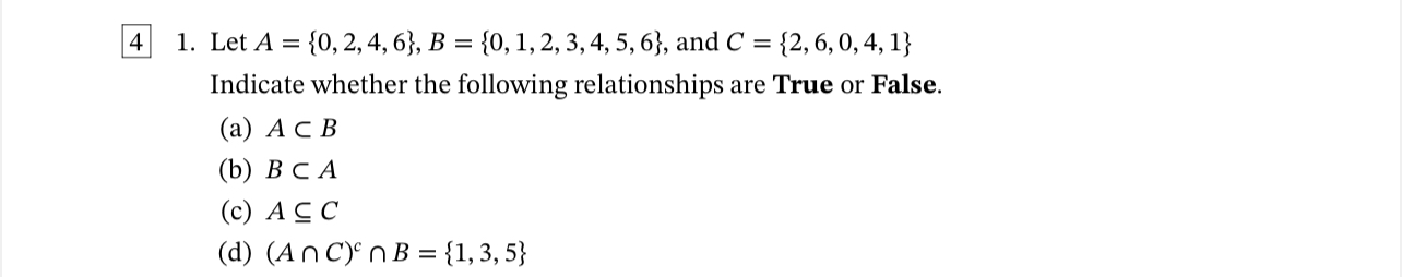 Let A={0,2,4,6},B={0,1,2,3,4,5,6}, ﻿and C={2,6,0,4,1} | Chegg.com