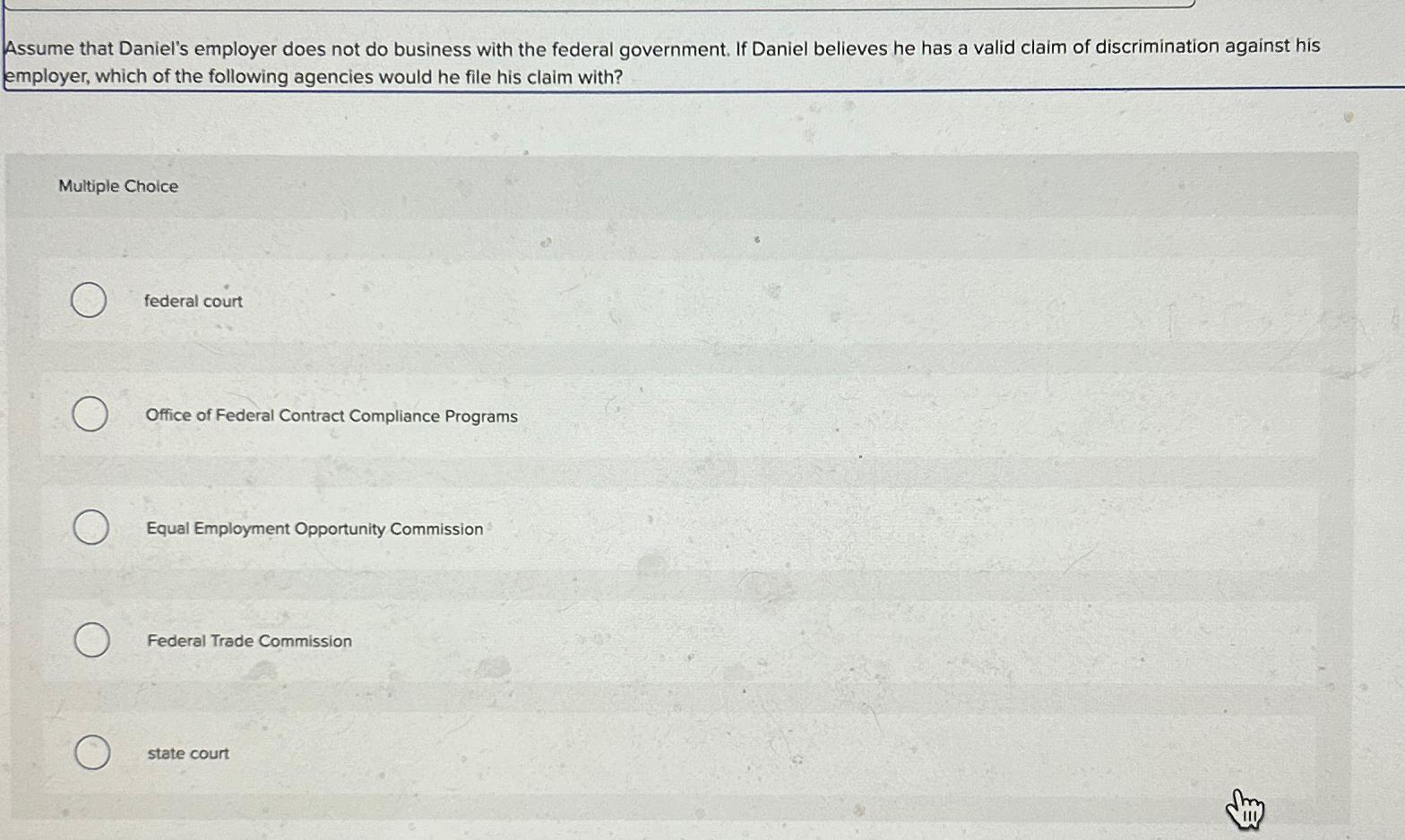 Solved Assume that Daniel's employer does not do business