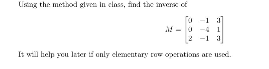 Solved Elementary method, show steps please, Using the | Chegg.com