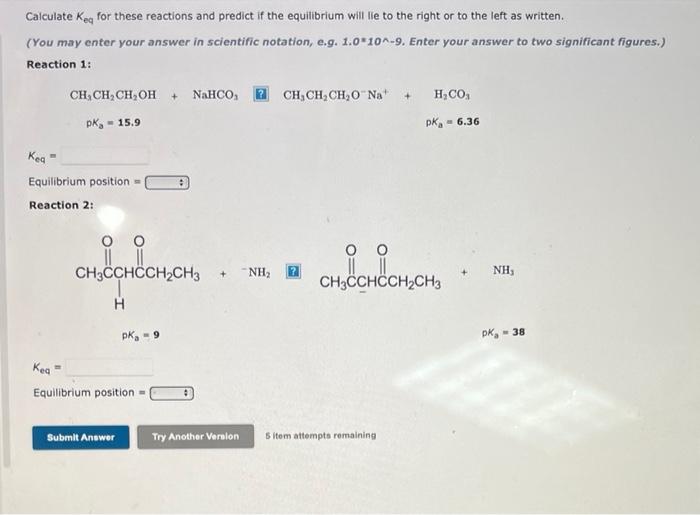 Solved Calculate Keq For These Reactions And Predict If The | Chegg.com