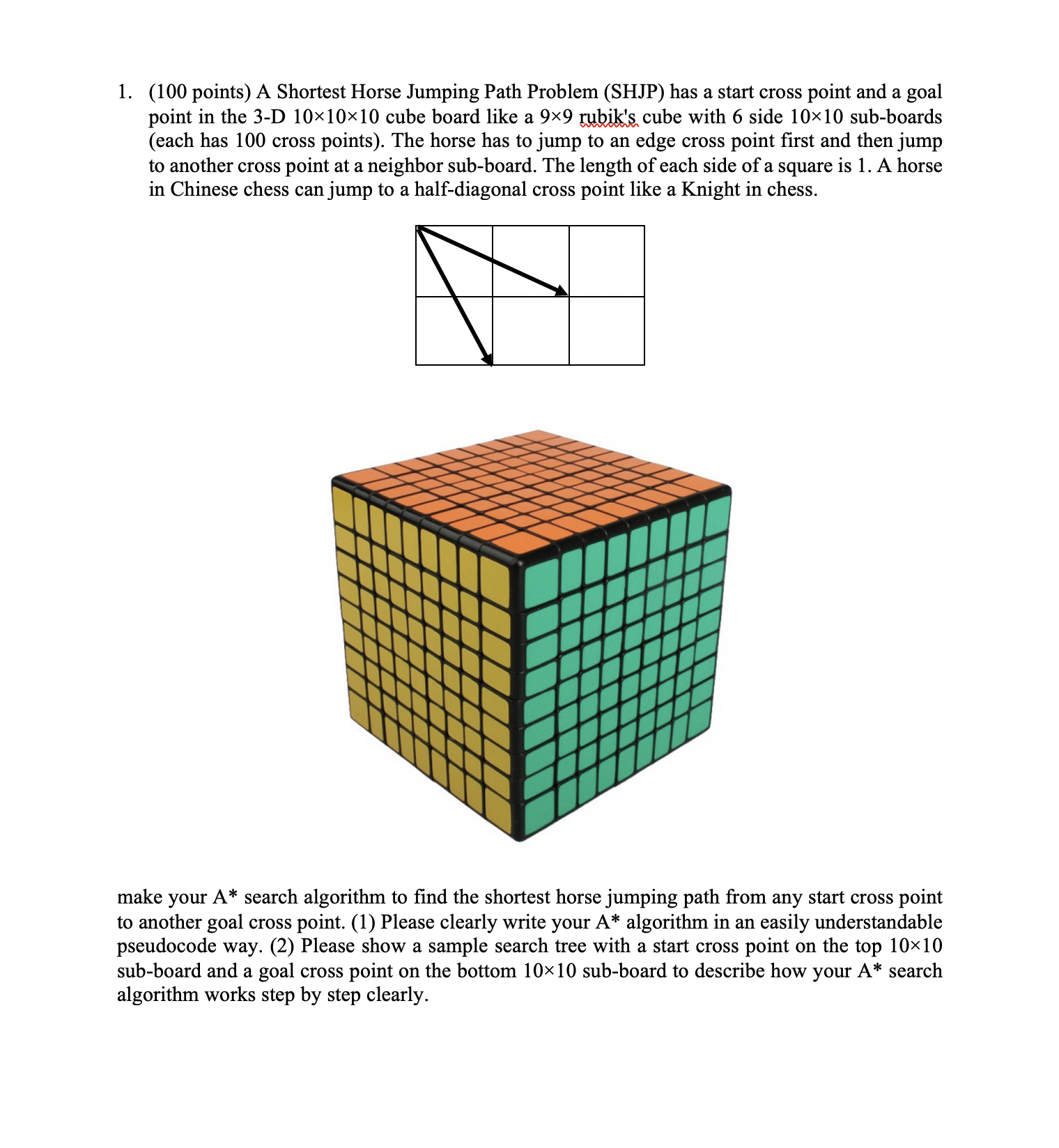 Jump Point Math Test Question (100 points) A Shortest Horse Jumping Path Problem | Chegg.com