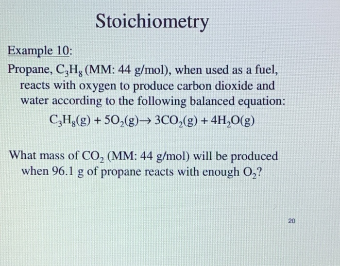 stoichiometry examples