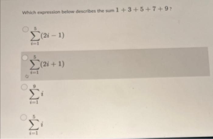 1 3 5 7 9 2n 1 sum formula