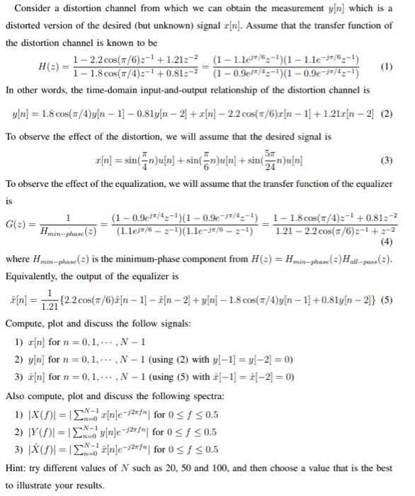 Solved Consider a distortion channel from which we can | Chegg.com