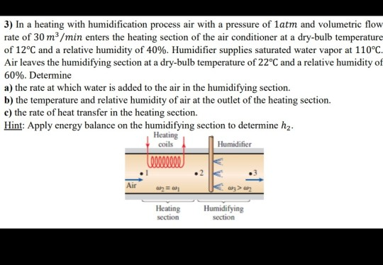 Humidification Load Formula Solved 3) In a heating with humidification process air with | Chegg.com