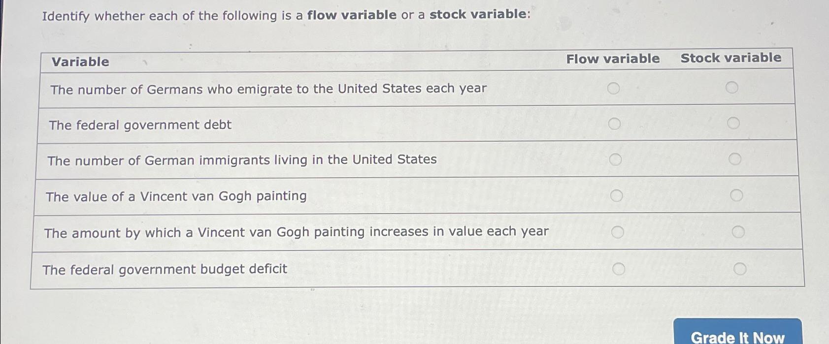 Solved Identify whether each of the following is a flow | Chegg.com