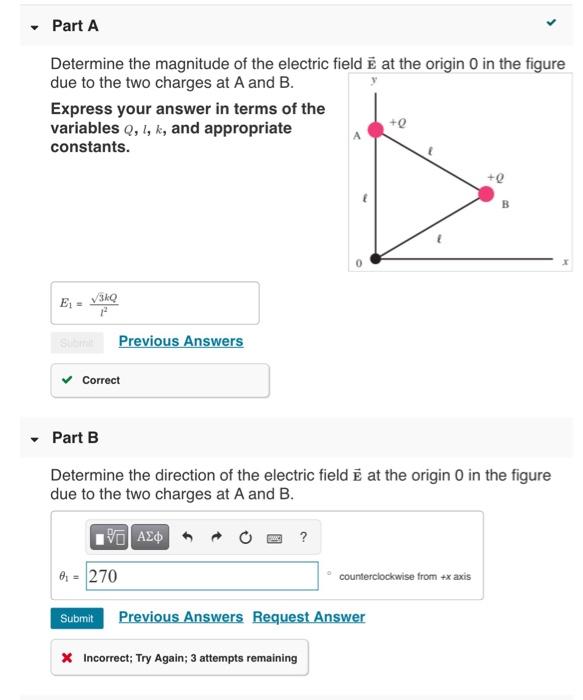 Solved Part A Determine the magnitude of the electric field | Chegg.com