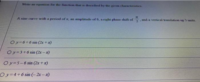 Solved Write atn equation for the function that at descabod | Chegg.com