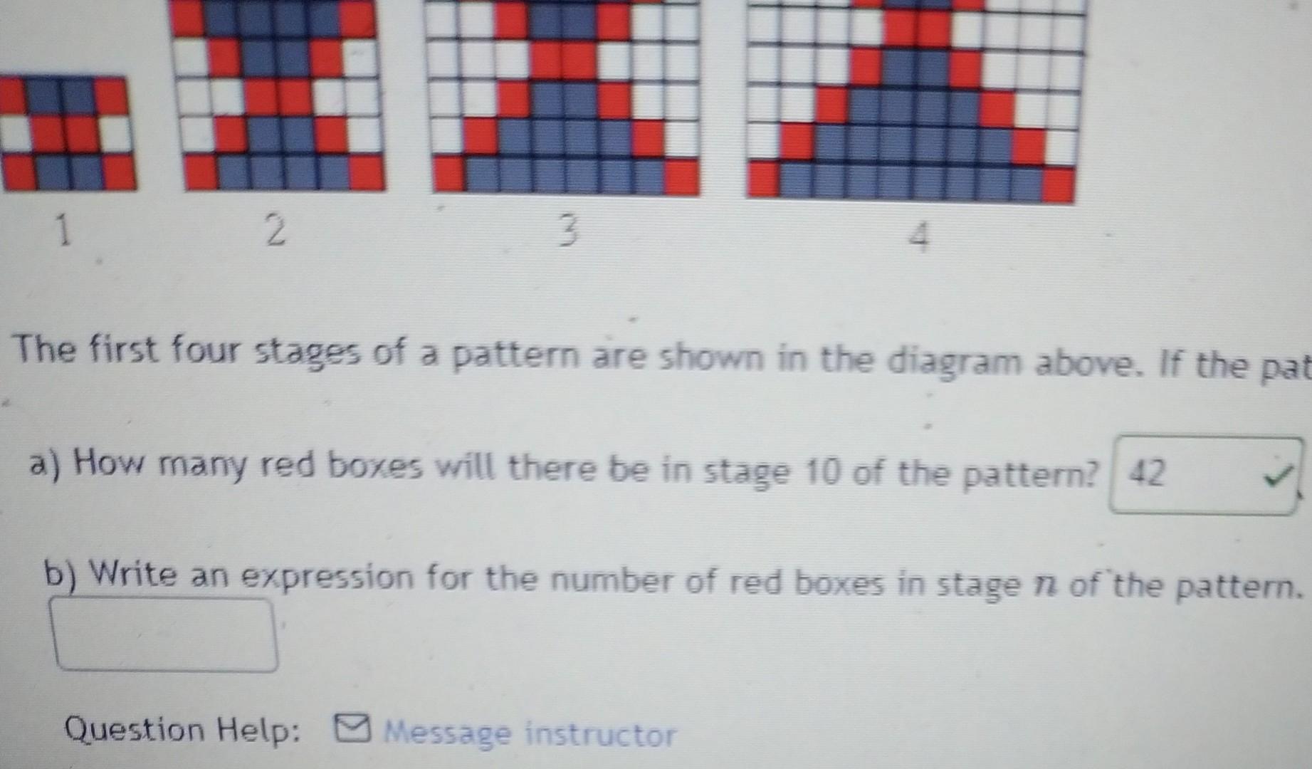 Solved write an expression for the number of red boxes in | Chegg.com