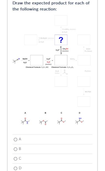 Draw the expected product for each of the following | Chegg.com
