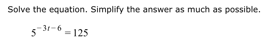 Solved Solve the equation. Simplify the answer as much as | Chegg.com