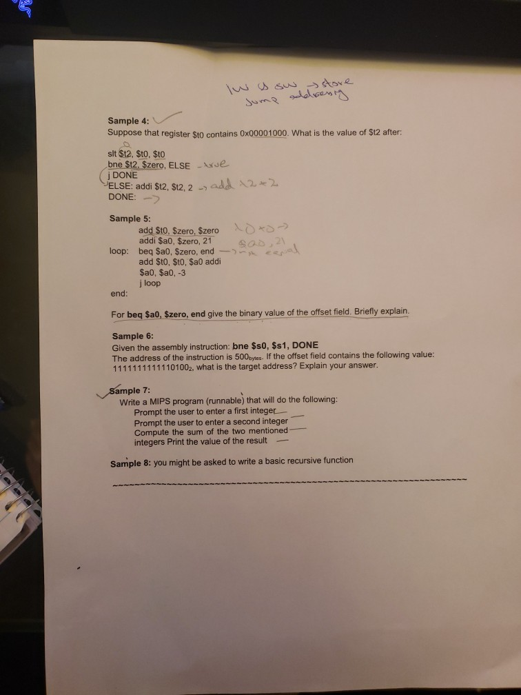 Solved Sample 6: Given the assembly instruction: bne $50, | Chegg.com