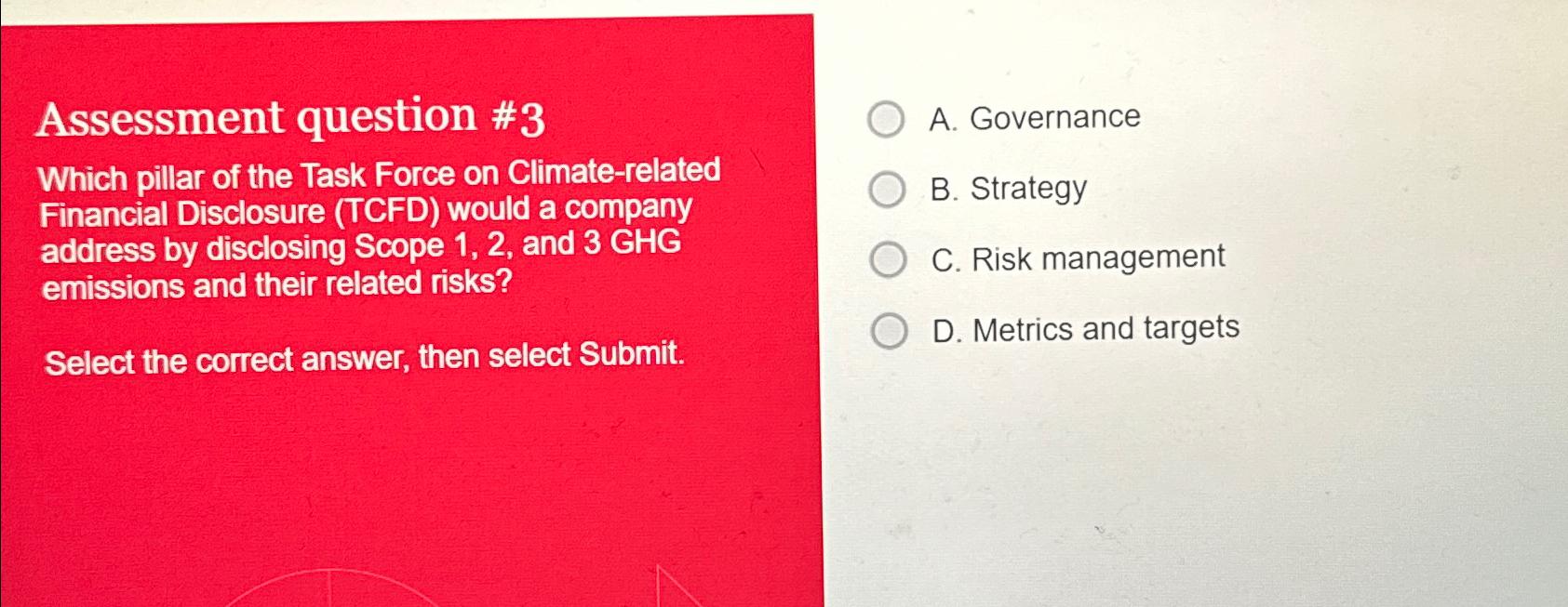 Solved Assessment question #3Which pillar of the Task Force | Chegg.com