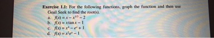 Solved Exercise 1.1: For the following functions, graph the | Chegg.com