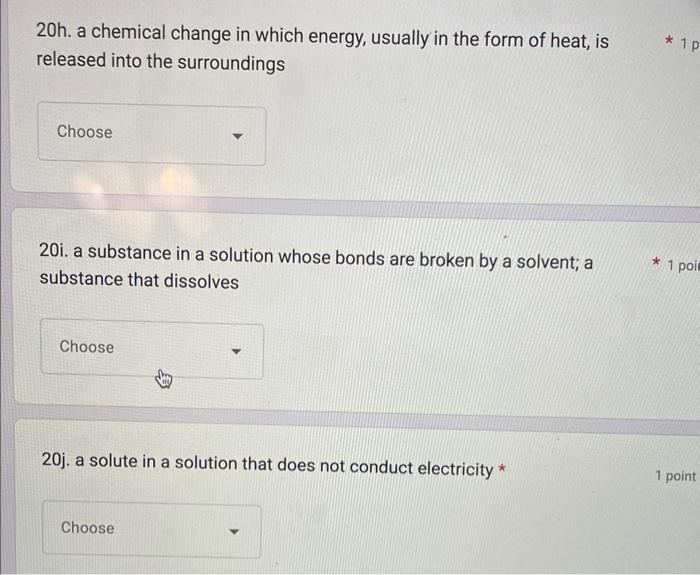 [Solved] 20. Match each description with the appropriate