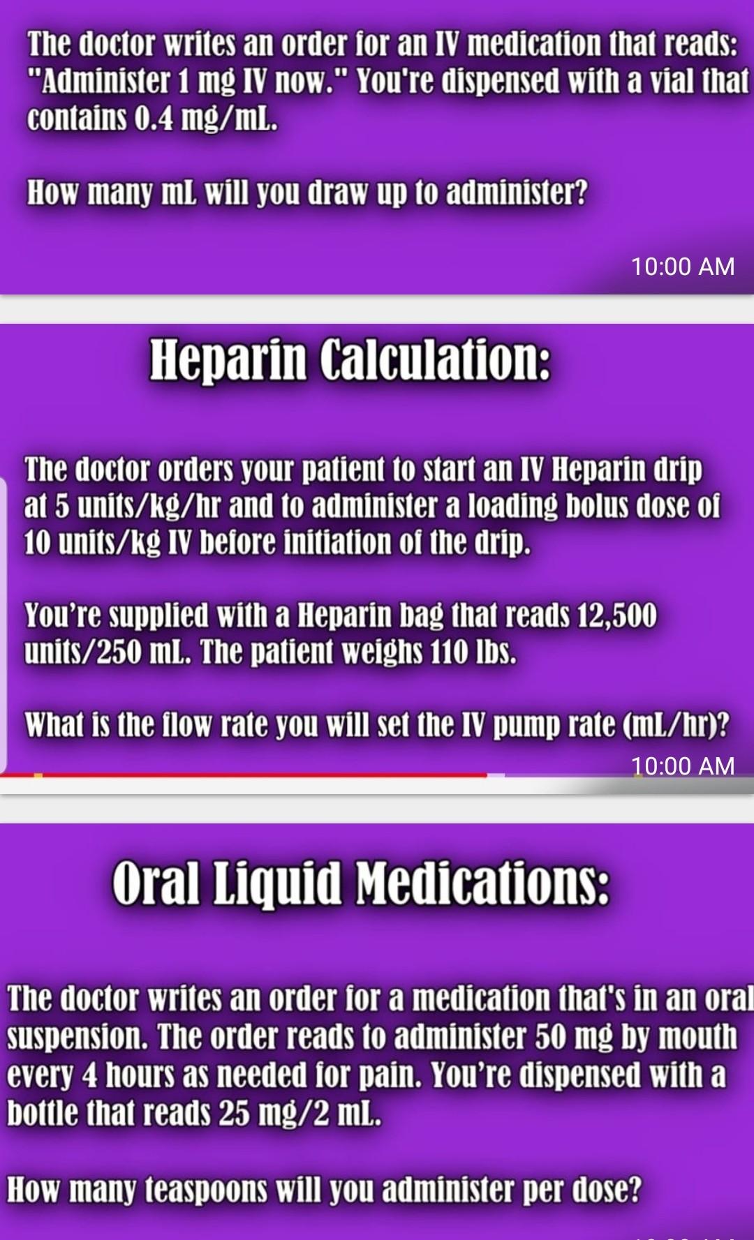 Solved The doctor writes an order for an IV medication that | Chegg.com