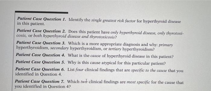 case study 57 hyperthyroid disease