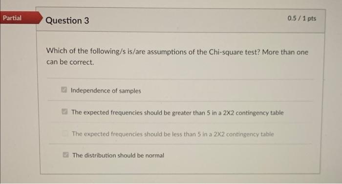 Solved Partial Question 3 0.5/1 pts Which of the following/s | Chegg.com