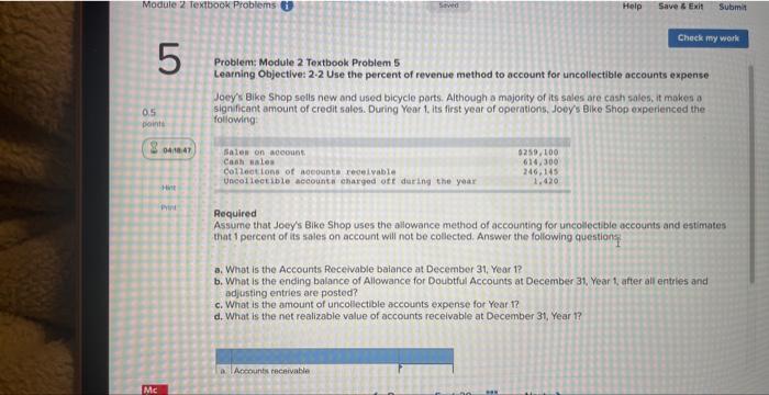 Solved Problem: Module 2 Textbook Problem 5 Learning | Chegg.com