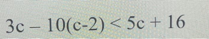 Solved 3c−10(c−2)