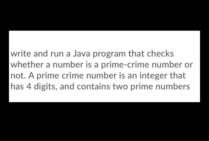 Solved write and run a Java program that checks whether a | Chegg.com