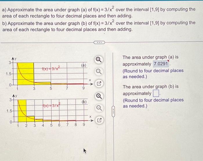 Solved A) Approximate The Area Under Graph (a) Of F(x) = | Chegg.com