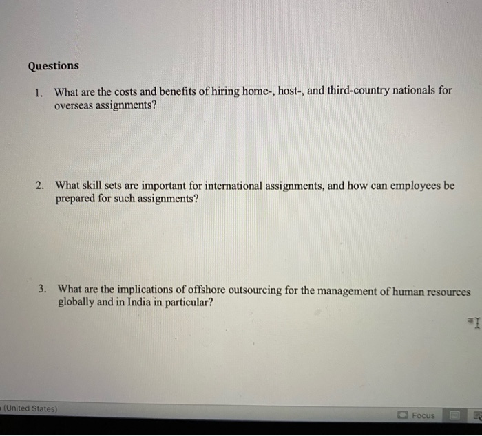 Solved Questions 1. What are the costs and benefits of | Chegg.com