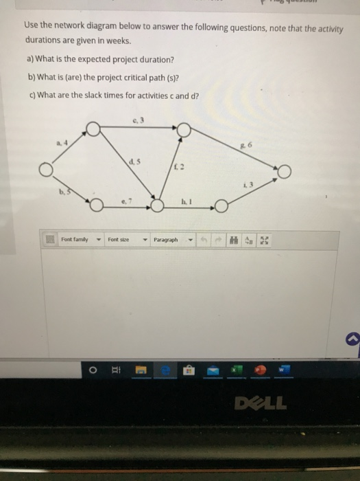 Solved Use The Network Diagram Below To Answer The Following | Chegg.com