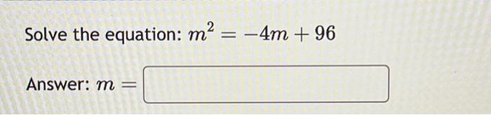 solve $2 m 3 6m 2 96 =- 32m