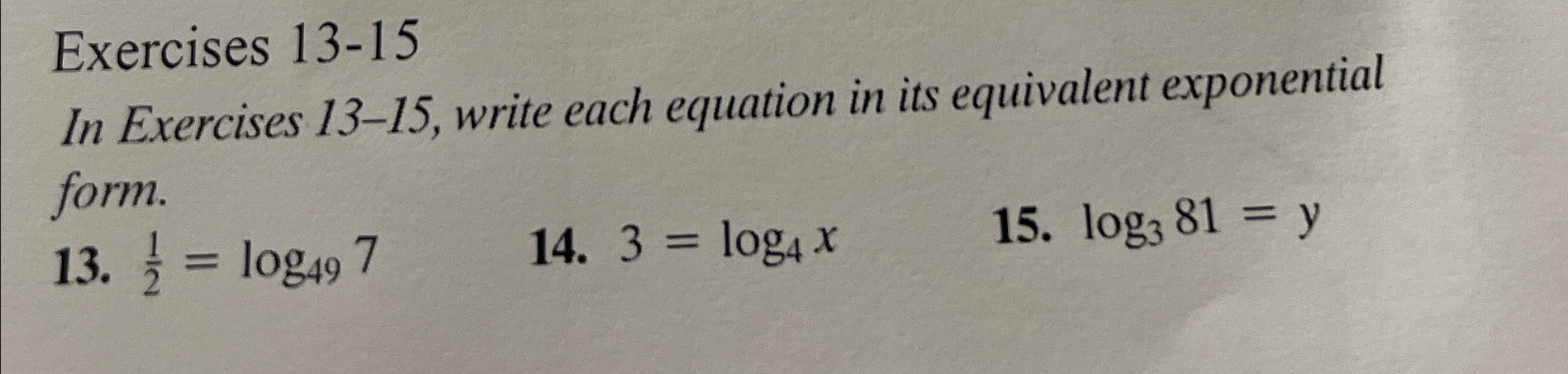 Solved Exercises 13-15In Exercises 13-15, ﻿write Each | Chegg.com