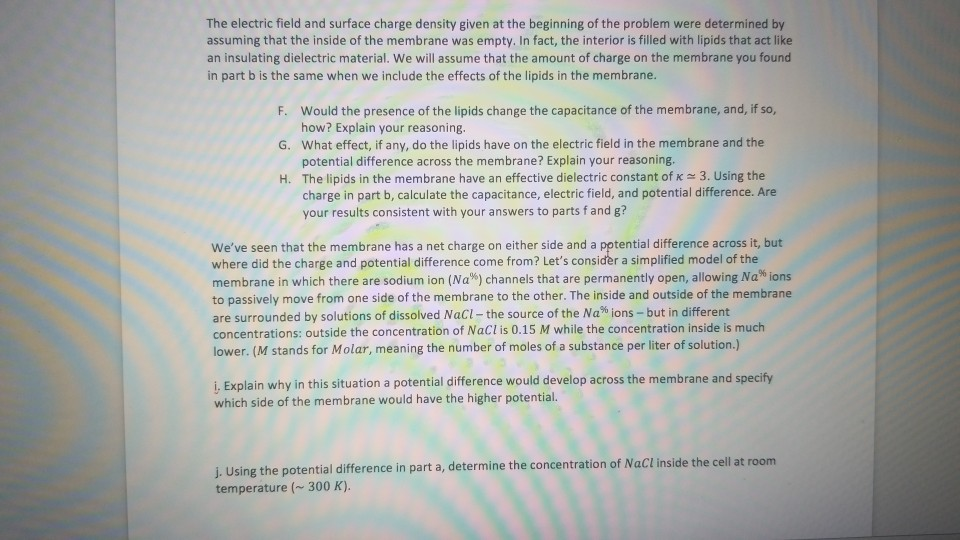 Solved The electric field and surface charge density given | Chegg.com