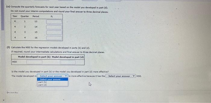 Solved (w)Consider the following time series data. (a) | Chegg.com