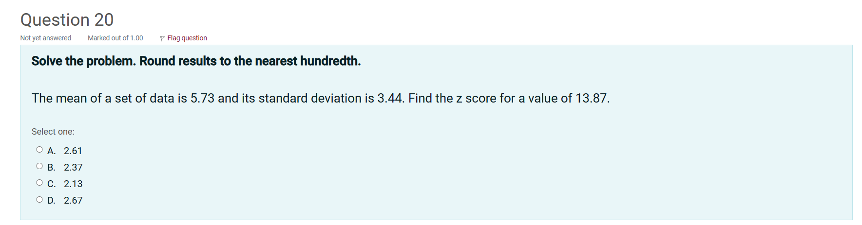 Solved Solve the problem. Round results to the nearest | Chegg.com