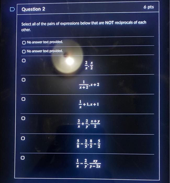 Solved Select all of the pairs of expressions below that are | Chegg.com