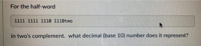 Solved Write the hexadecimal representation of the word 0110 | Chegg.com