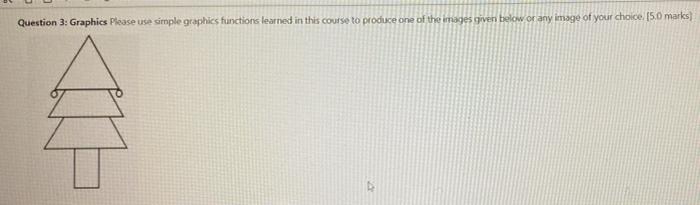 Solved Question 3: Graphics Please use simple graphics | Chegg.com