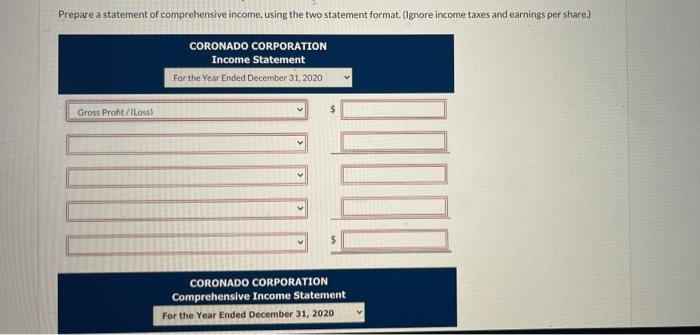 Solved Prepare a statement of comprehensive income, using | Chegg.com