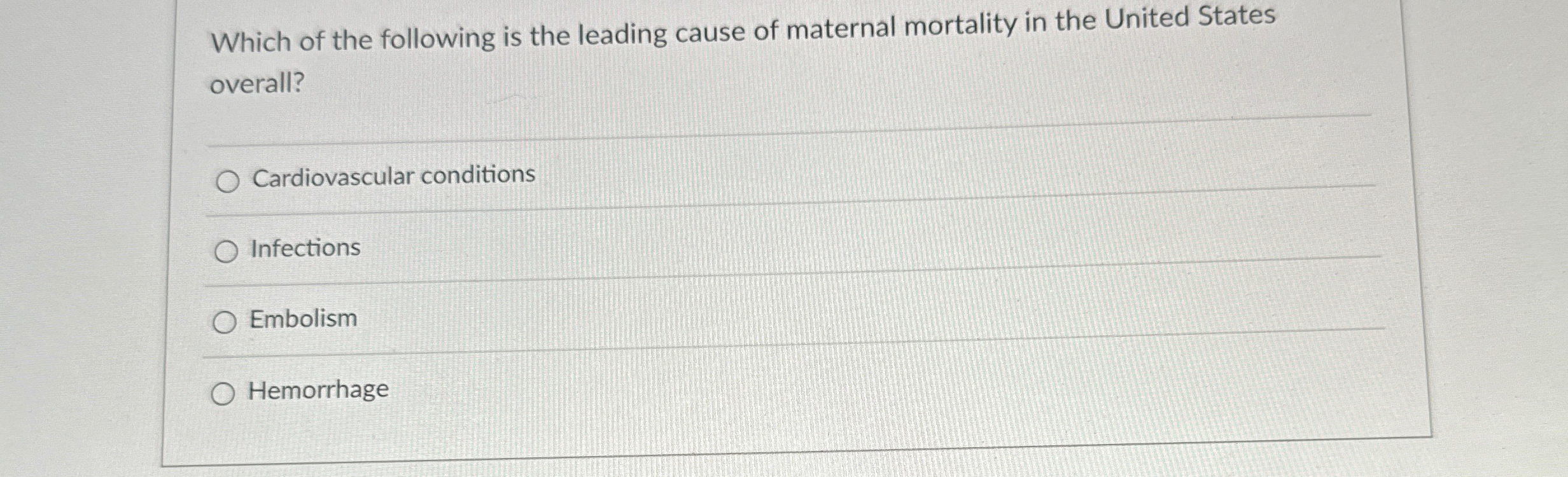 Solved Which of the following is the leading cause of | Chegg.com