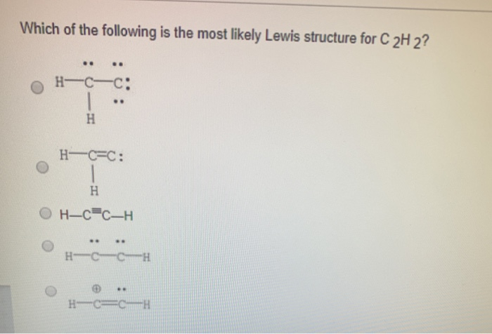 Solved Which of the following is the most likely Lewis | Chegg.com