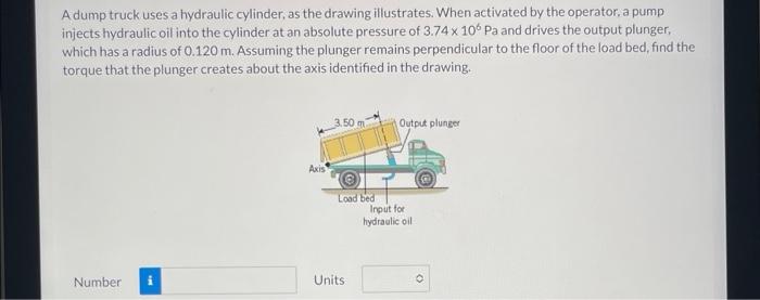 Solved A dump truck uses a hydraulic cylinder, as the | Chegg.com