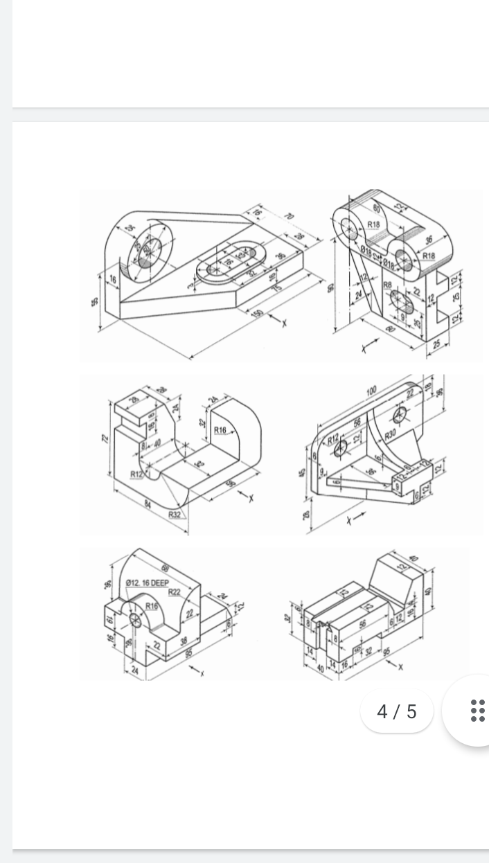 Solved draw in third angle projection with all dimensions | Chegg.com