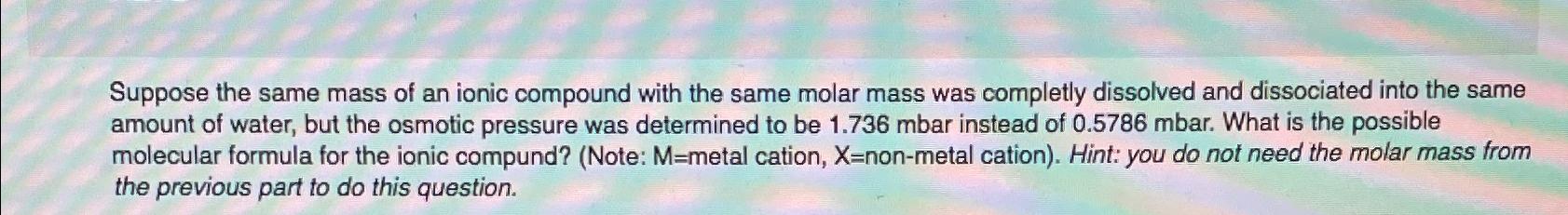 how do you find the molar mass of an ionic compound