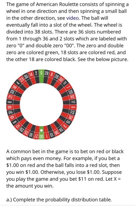 Solved Question 4 Consider a game of roulette (18 red, 18