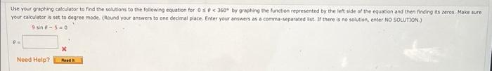 Solved Use your graphing calculator to find the solutions to | Chegg.com