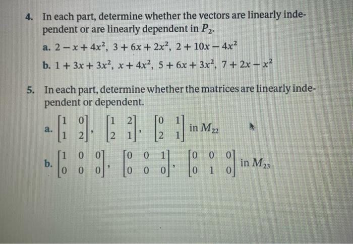 Solved In Exercises 11-12, use the Subspace Test to | Chegg.com