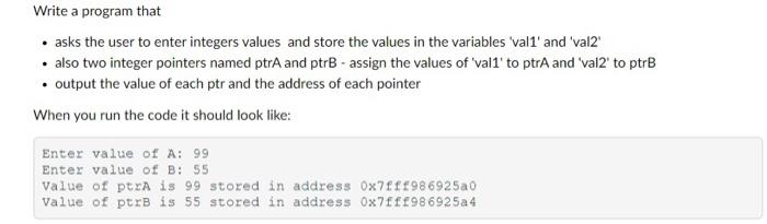 Solved Write a program that • asks the user to enter | Chegg.com