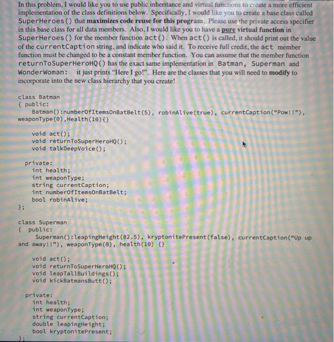 Solved In this problem. I would like you to use public | Chegg.com