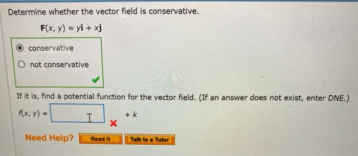 [solved] Determine Whether The Following Vector Field Is Conservative DA4