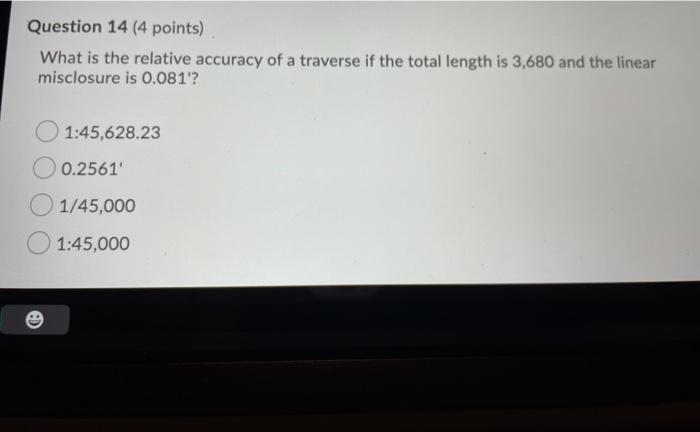 Solved Question 14 (4 points) What is the relative accuracy | Chegg.com